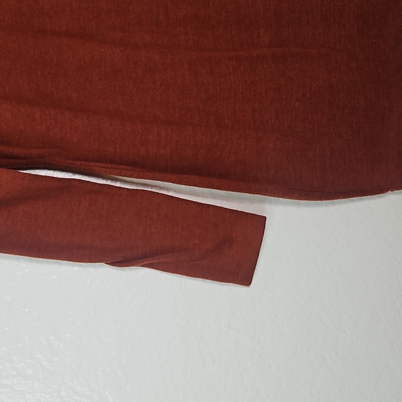 Stella Tweed Rust Knit Sweater Dress with Crisscross Front Size M - Picture 6 of 14